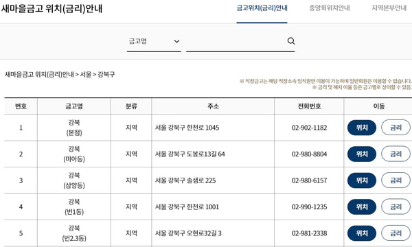 새마을금고-금리비교
