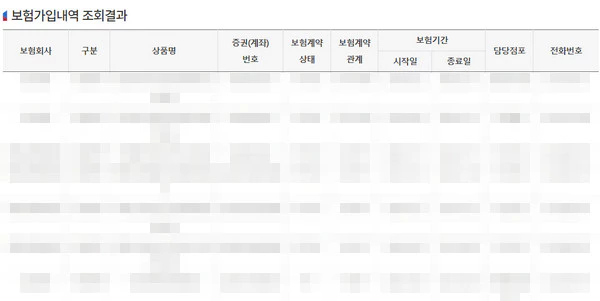 보험가입-조회결과