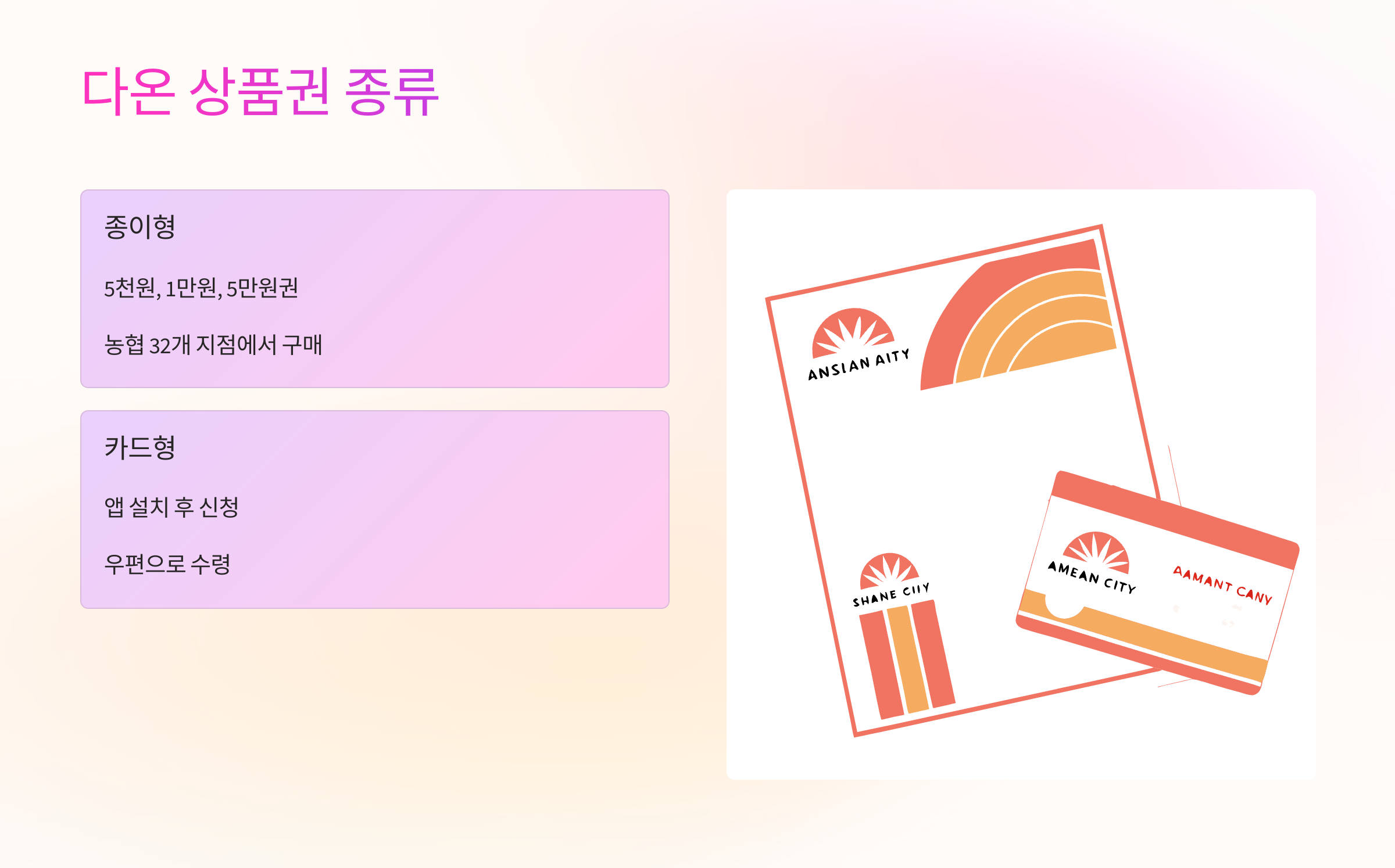 다온-상품권-종류