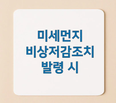미세먼지-비상저감조치