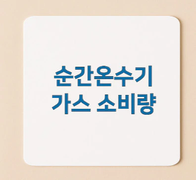 순간온수기-가스-소비량