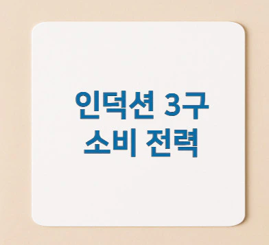 인덕션-3구-소비-전력