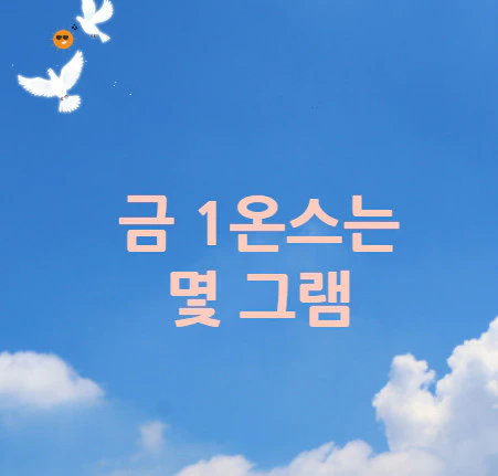 금-1온스-몇-그램