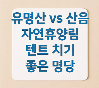 자연휴양림-텐트