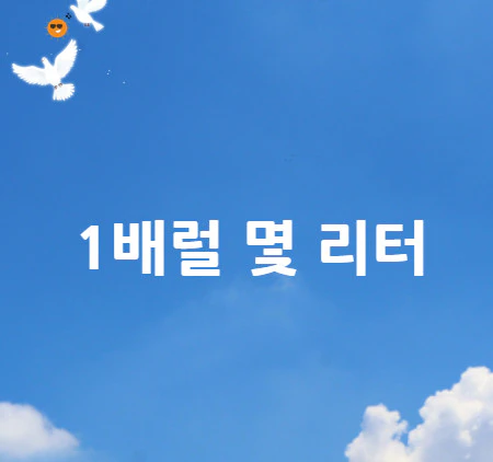 1배럴-몇-리터