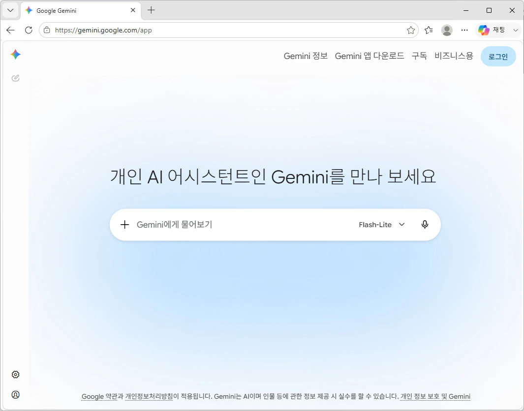 제미나이-홈페이지