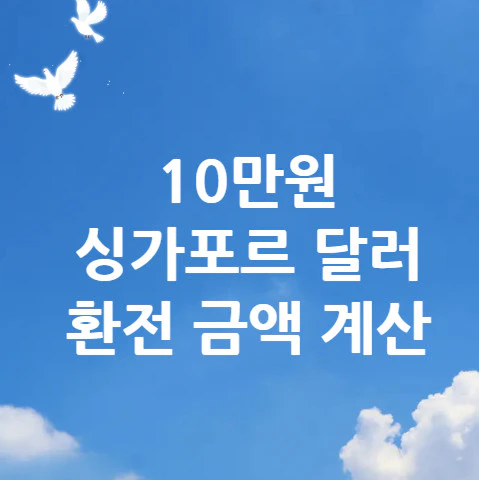 10만원-싱가포르-달러-환전