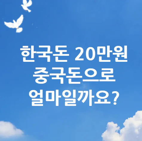 20만원-중국돈