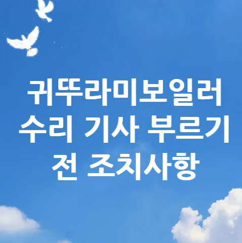 귀뚜라미보일러-수리-기사